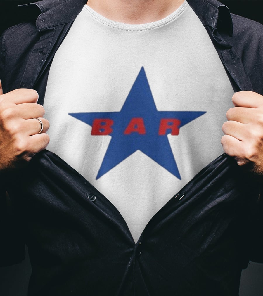 Carter Faith Bar Star Blue Red Star T-Shirt