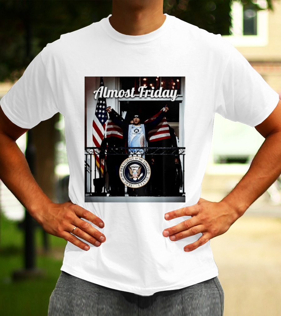 Almost Friday UFC White House Presidential Seal USA Flag T-Shirt