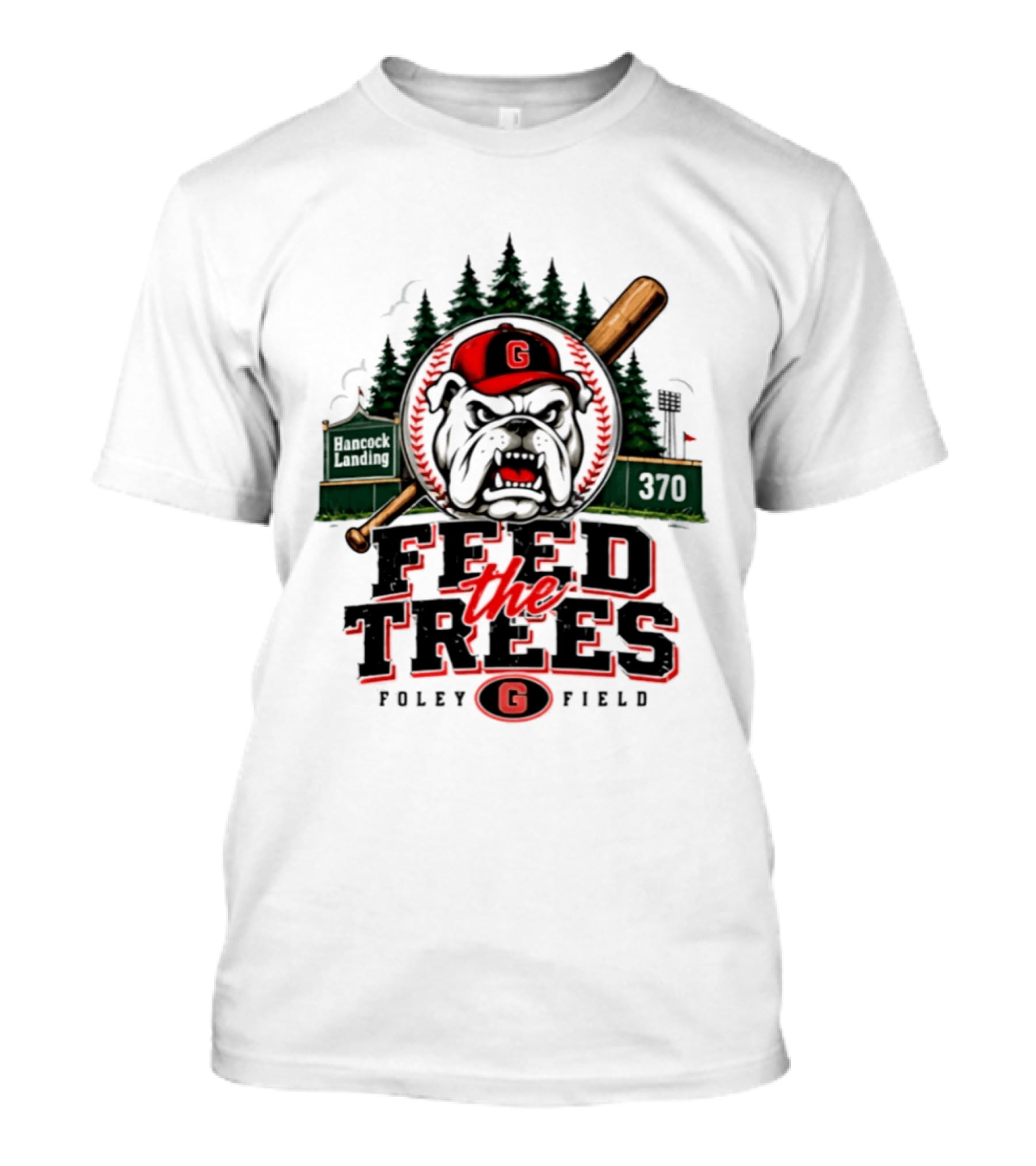 Georgia Bulldogs Feed The Trees Foley Field Hancock Landing 370 T-Shirt