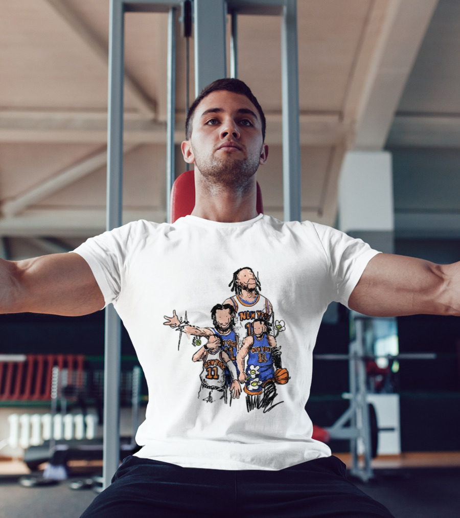 Jalen Brunson New York Knicks Basketball Players 11 Floral T-Shirt