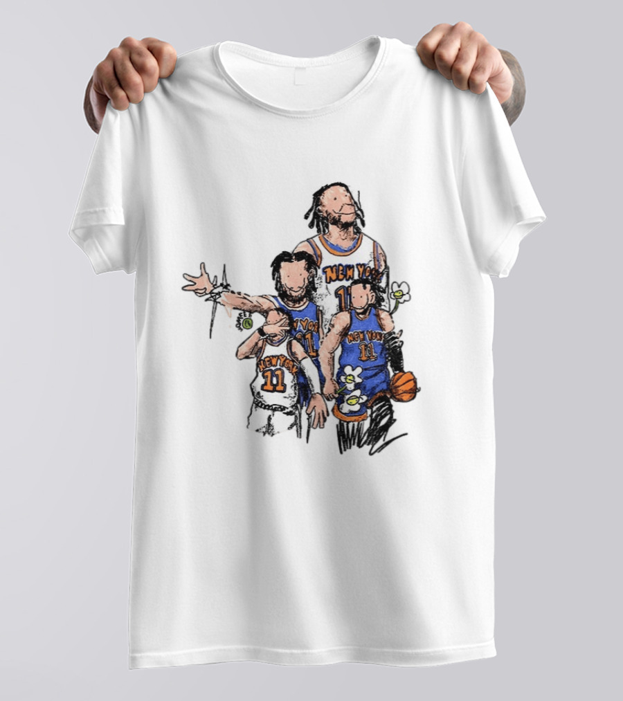 Jalen Brunson New York Knicks Basketball Players 11 Floral T-Shirt