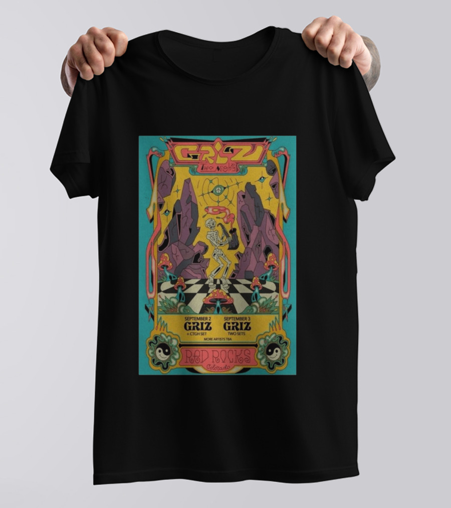 GRiZ Two Nights Red Rocks September 2 3 2026 Colorado Event T-Shirt