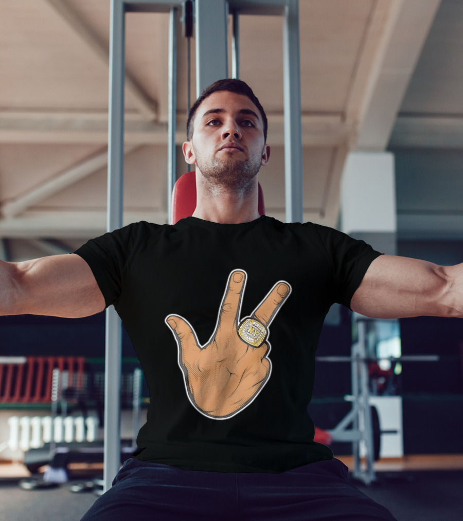 Jalen Brunson New York Knicks 2026 World Champs Ring Gesture T-Shirt