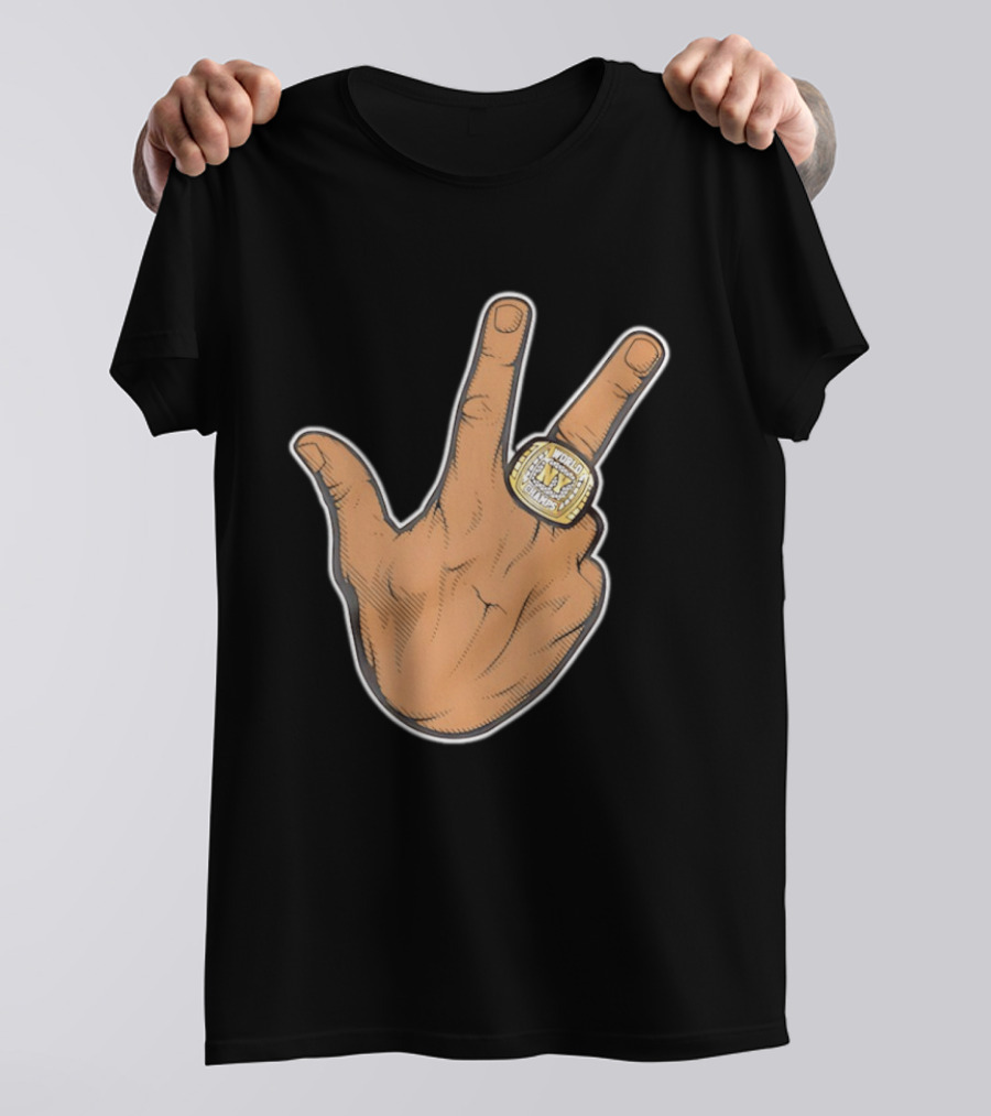 Jalen Brunson New York Knicks 2026 World Champs Ring Gesture T-Shirt