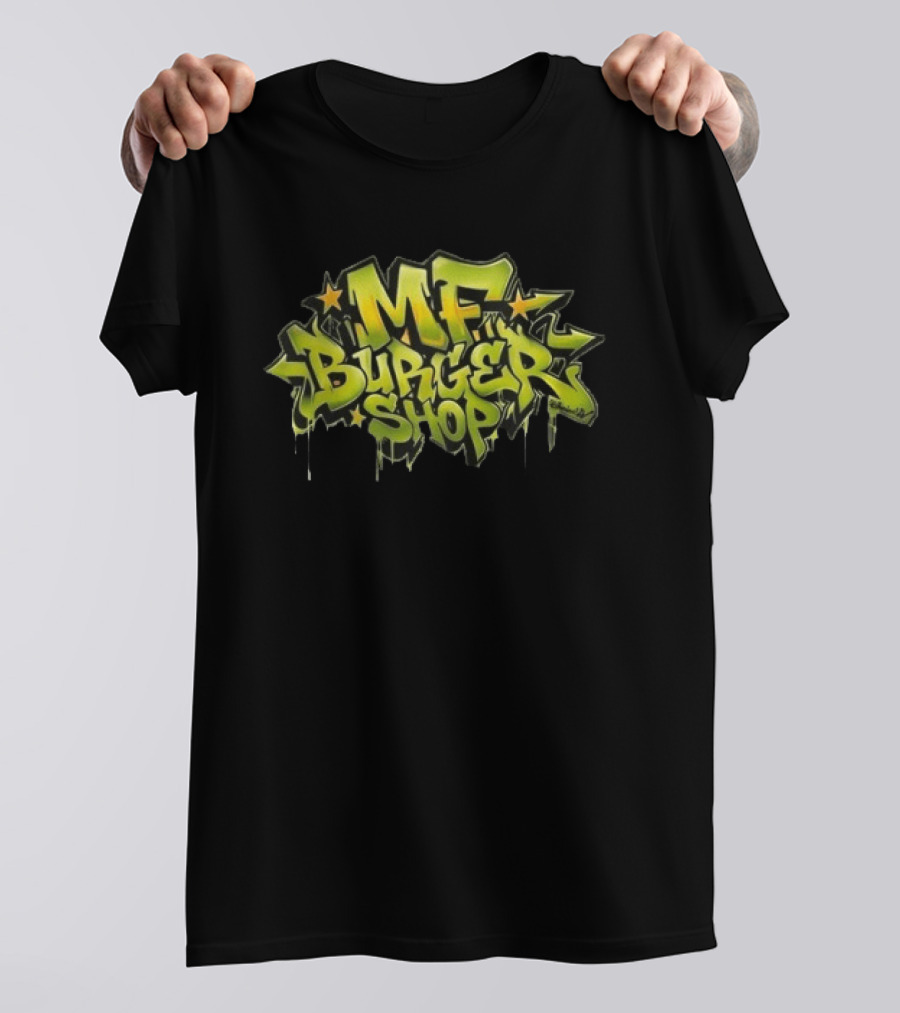 MF Burger Shop Graffiti Style Urban Street T-Shirt