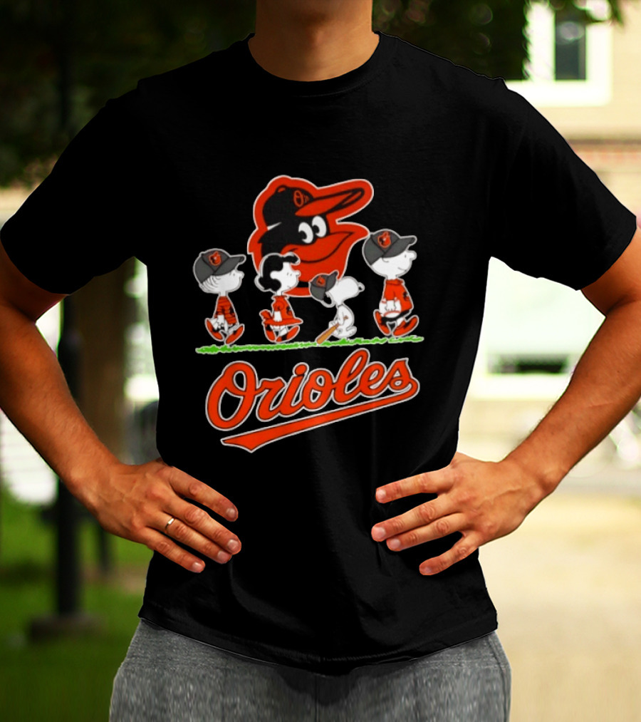 Baltimore Orioles Snoopy Charlie Brown Lucy Linus Abbey Road 2026 T-Shirt