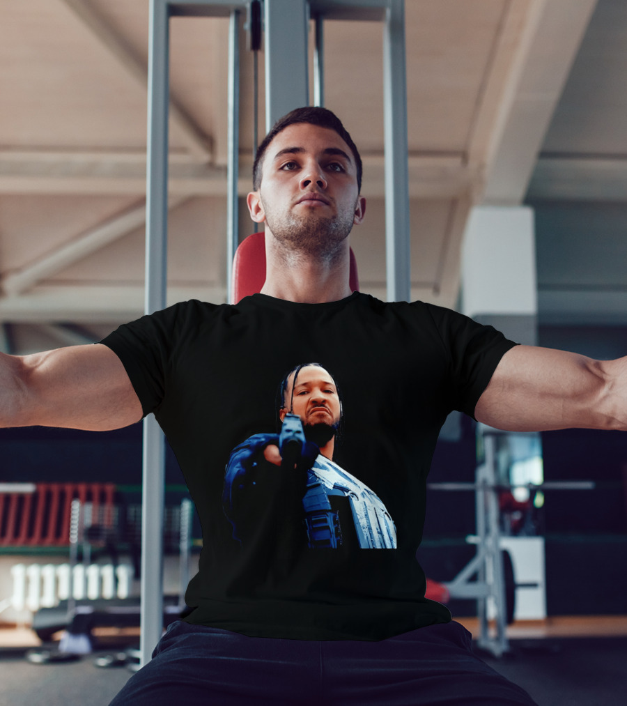 Jalen Brunson Gangster New York Knicks NBA Basketball Gun Image T-Shirt