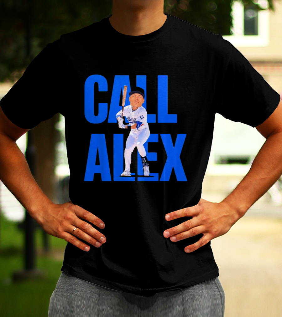 Call Alex Los Angeles Dodgers Baseball Player Caricature T-Shirt