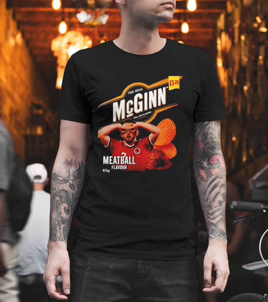 The Real McGinn Full On Flavour Meatball 65g £1.25 T-Shirt