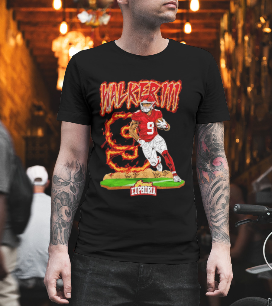 Walker III Kenneth 9 Kansas City Chiefs Flame Euphoria T-Shirt