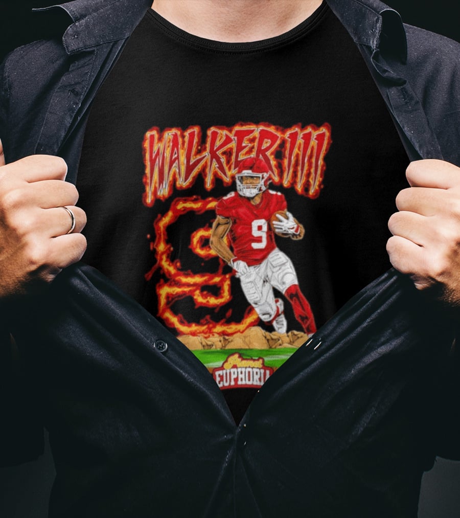 Walker III Kenneth 9 Kansas City Chiefs Flame Euphoria T-Shirt