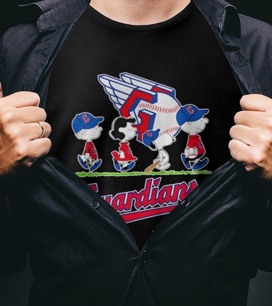 Cleveland Guardians Snoopy Charlie Brown Lucy Linus Abbey Road 2026 T-Shirt
