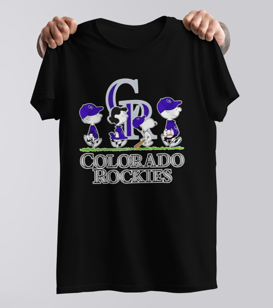 Colorado Rockies Snoopy Charlie Brown Lucy Linus Abbey Road 2026 T-Shirt