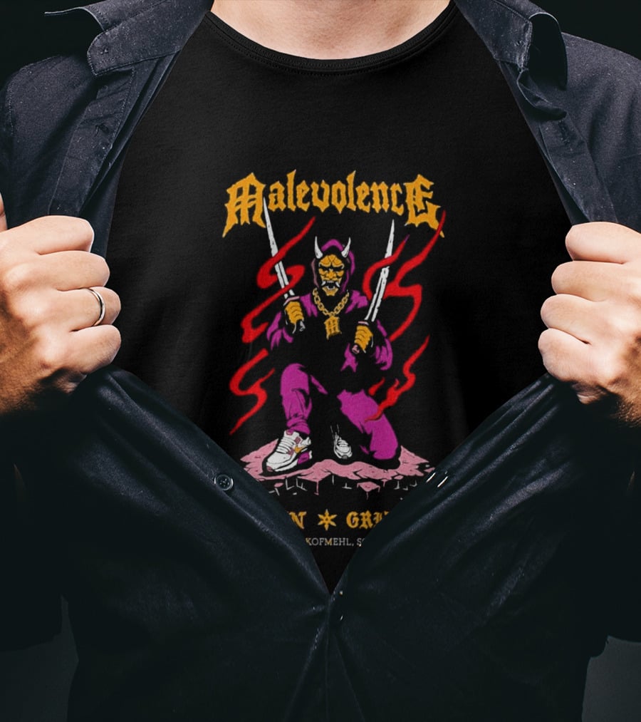 MALEVOLENCE Solothurn Switzerland 17.06.2026 Samurai Demon Event T-Shirt