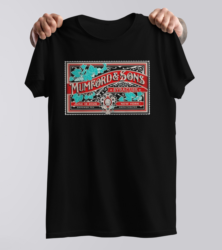 Mumford And Sons Syracuse June 18 2026 Empower FCU Amphitheater New York T-Shirt