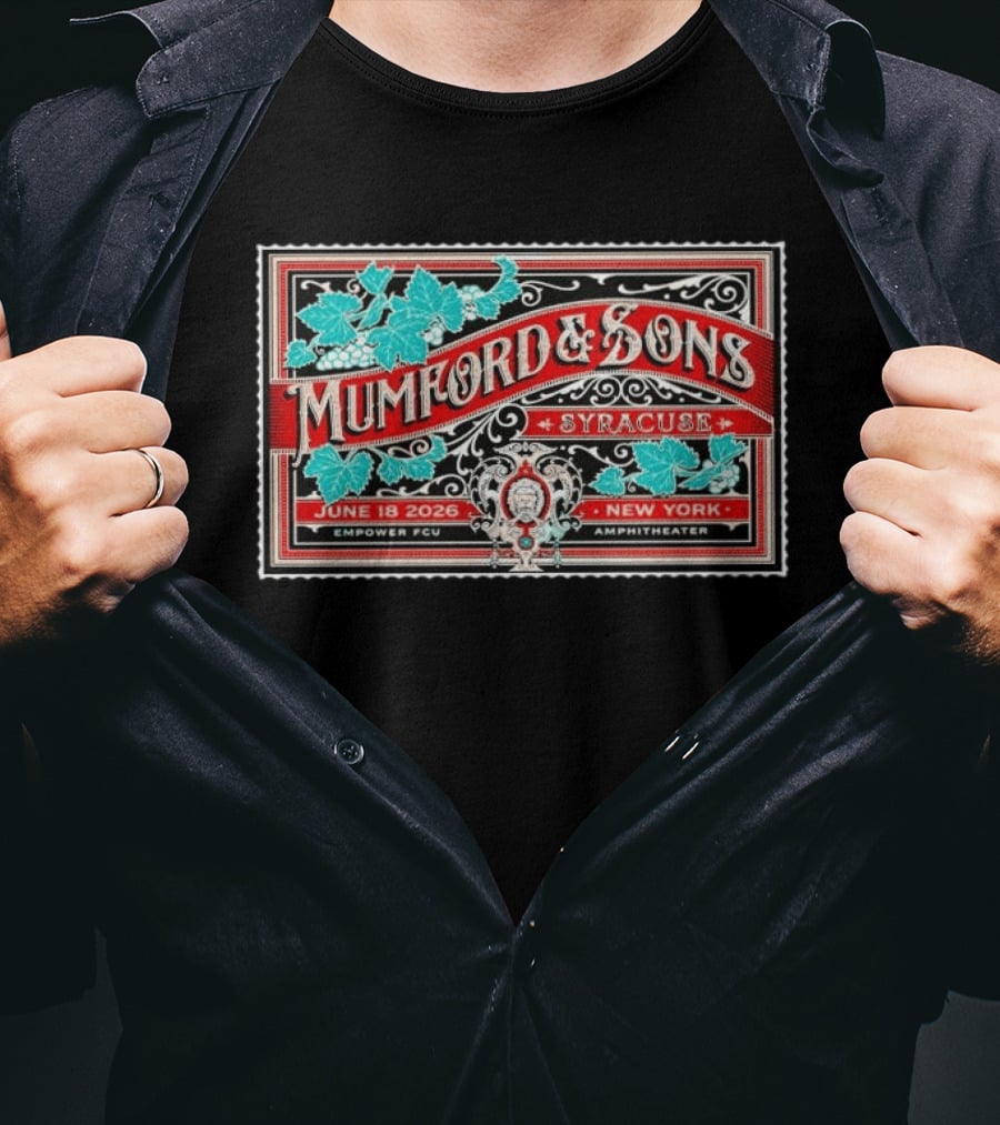 Mumford And Sons Syracuse June 18 2026 Empower FCU Amphitheater New York T-Shirt