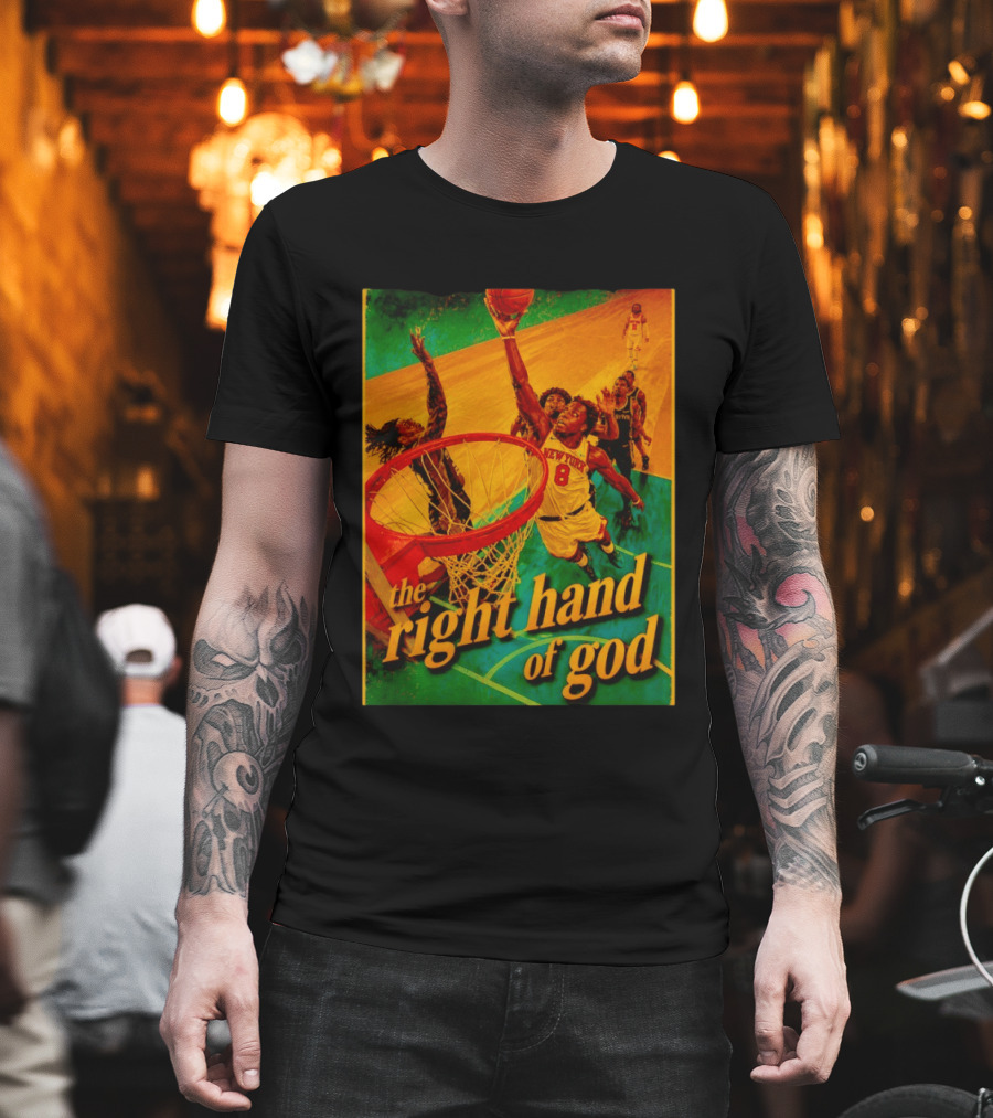 OG Anunoby New York Knicks Basketball The Right Hand Of God 2026 T-Shirt
