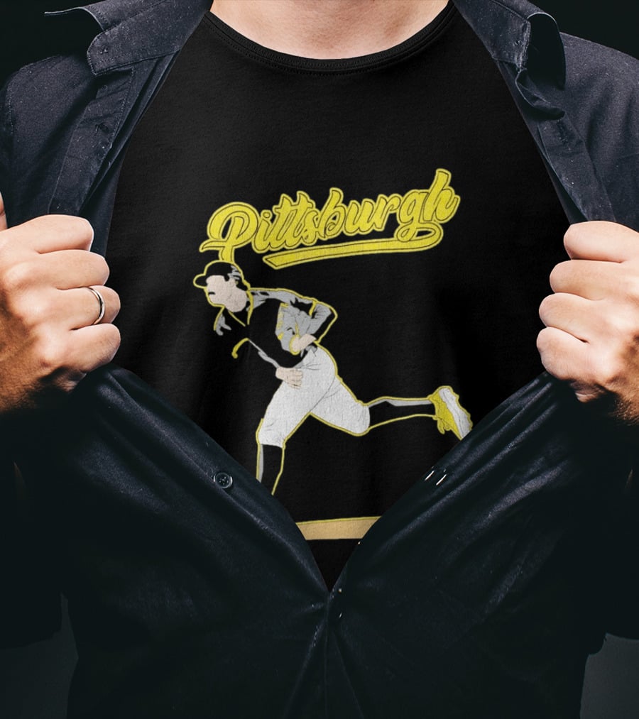 Pittsburgh Pirates Kent Tekulve Pitching Iconic Style Retro Baseball T-Shirt