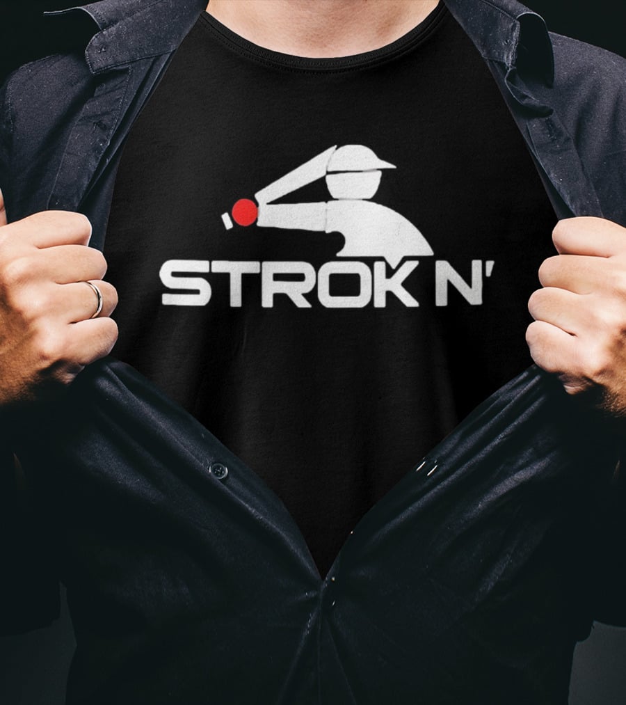 Strokin' Batter Hitting Baseball Player T-Shirt