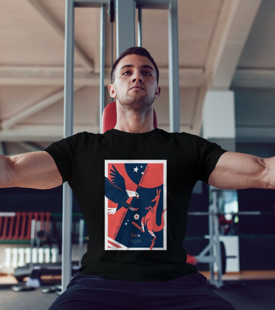United States Vs Australia June 19 2026 Seattle Stadium Soccer Match T-Shirt