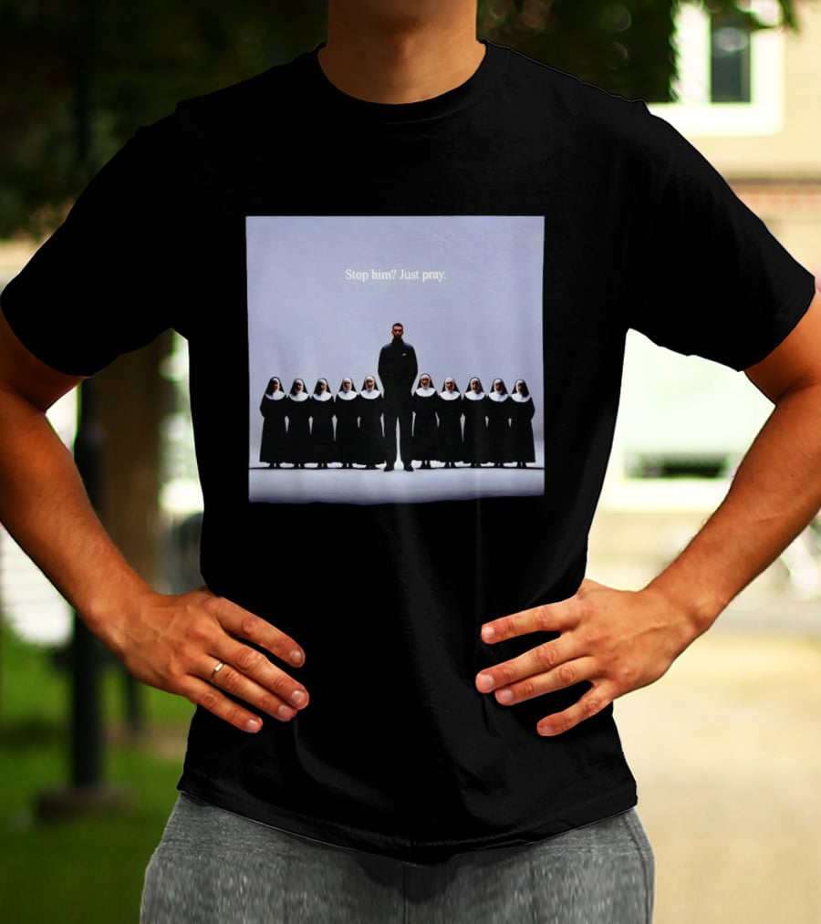 Wemby And The Nuns San Antonio Spurs Basketball Stop Him Just Pray T-Shirt