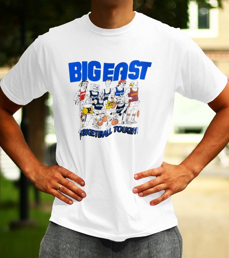 Big East Basketball Teams Boston St John's Syracuse Villanova Pitt Husky Tough T-Shirt