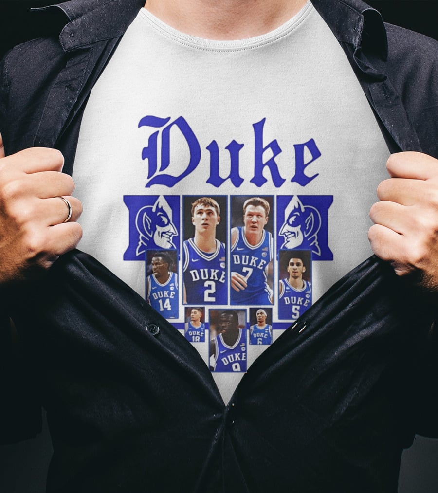 Duke Blue Devils Basketball Team Collage 2025 2026 T-Shirt