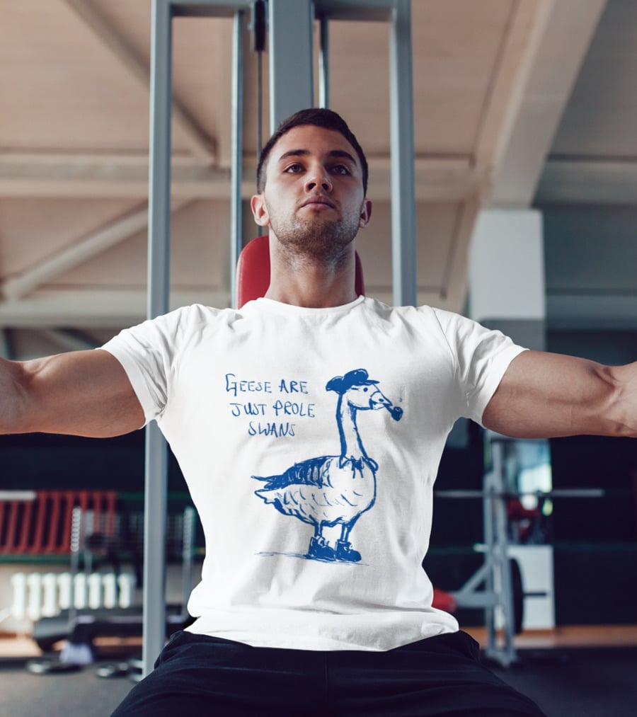 Geese Are Just Prole Swans Goose Smoking Pipe T-Shirt
