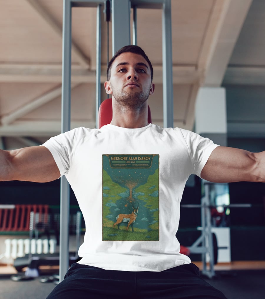 Gregory Alan Isakov June 2026 Tour With Antelope In Lush Mountain Scenery T-Shirt