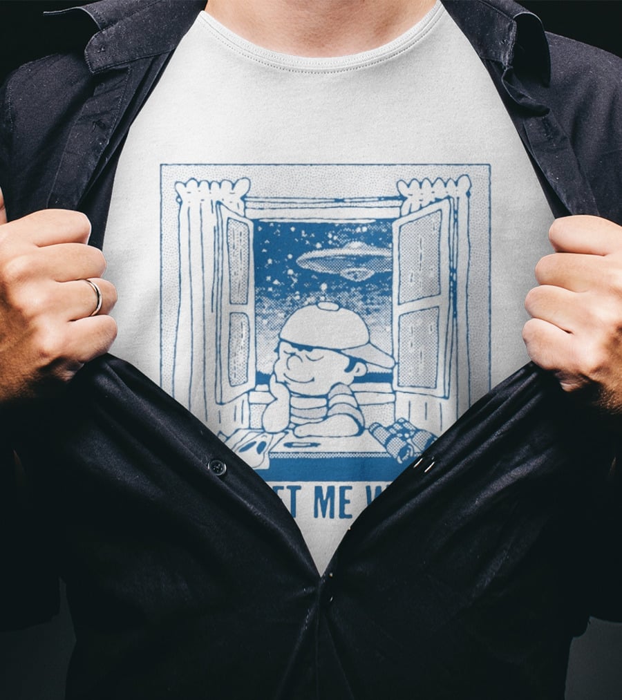 EarthBound Mother 2 Ness Please Let Me Wonder UFO Window Scene T-Shirt