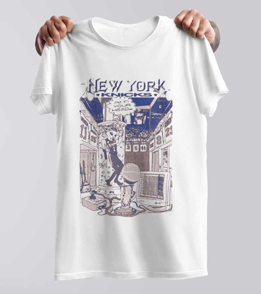 New York Knicks I'm In You Head Alien Basketball T-Shirt