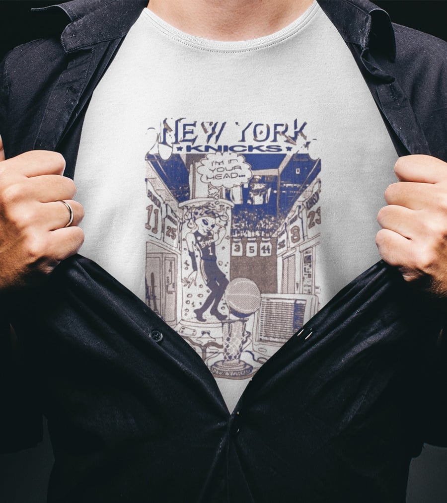 New York Knicks I'm In You Head Alien Basketball T-Shirt