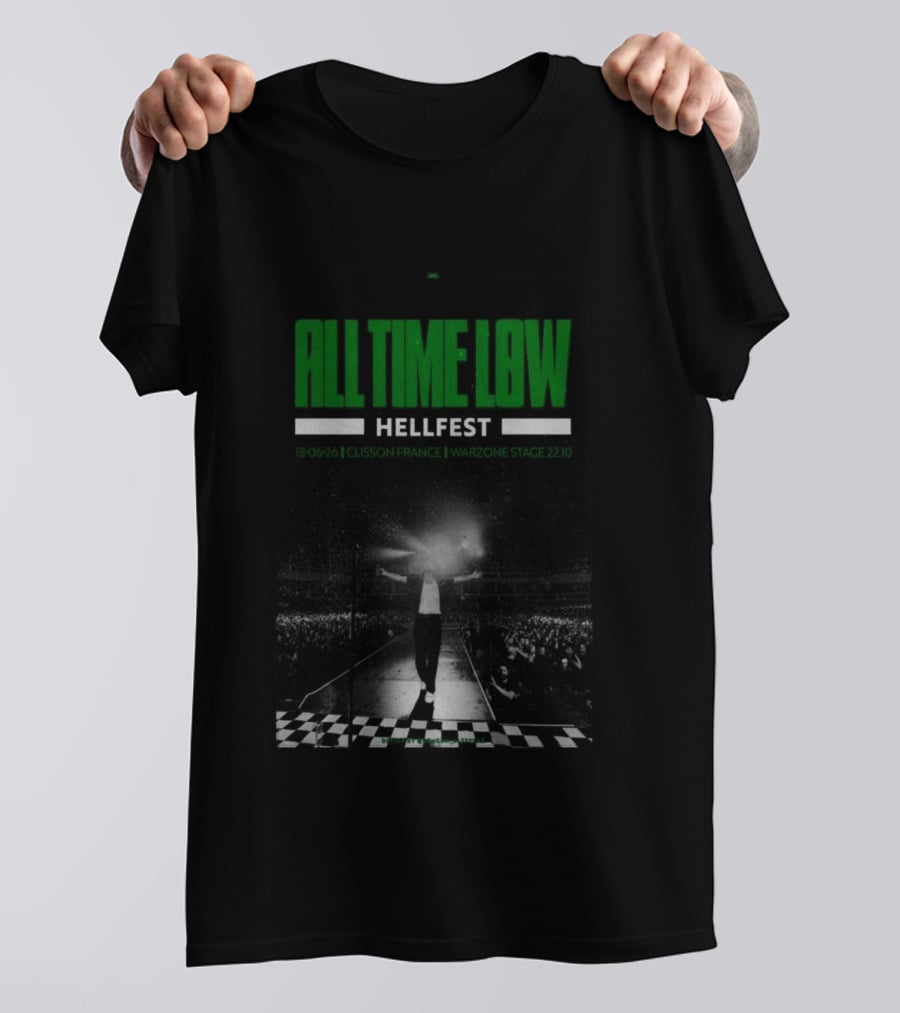 All Time Low Hellfest Clisson France June 18 2026 Warzone Stage 22:10 T-Shirt