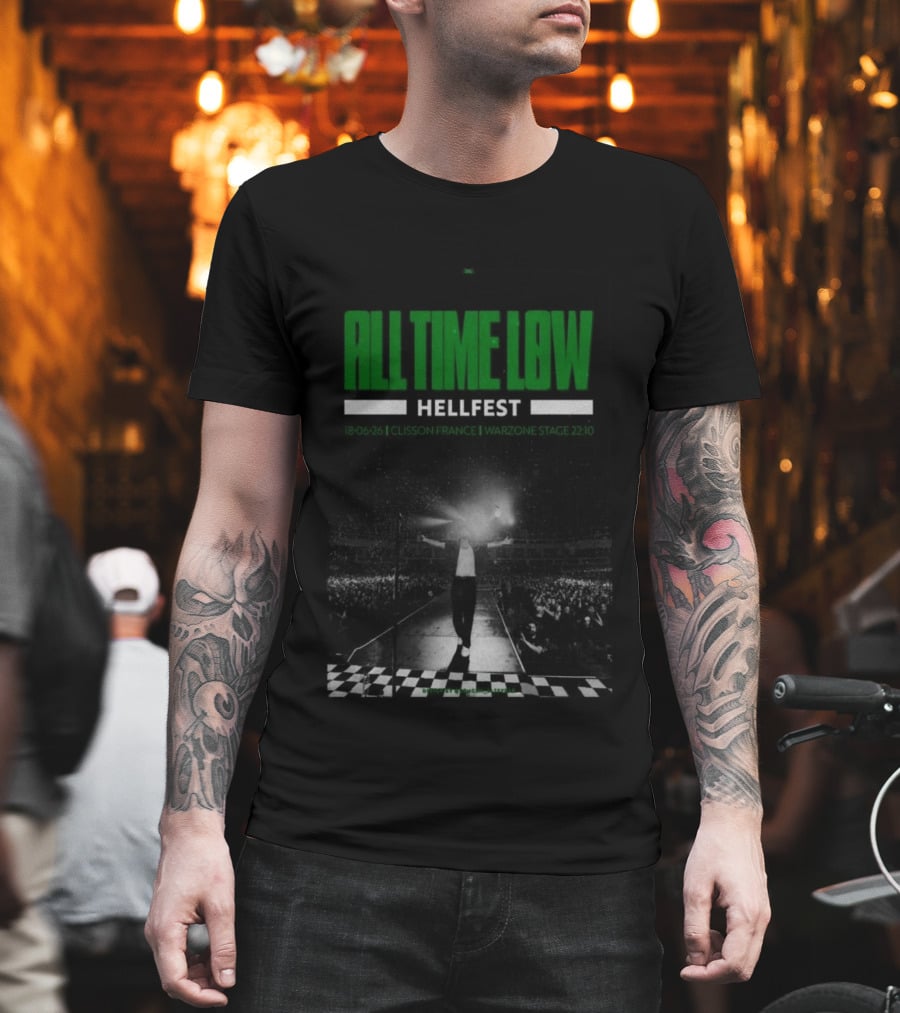All Time Low Hellfest Clisson France June 18 2026 Warzone Stage 22:10 T-Shirt