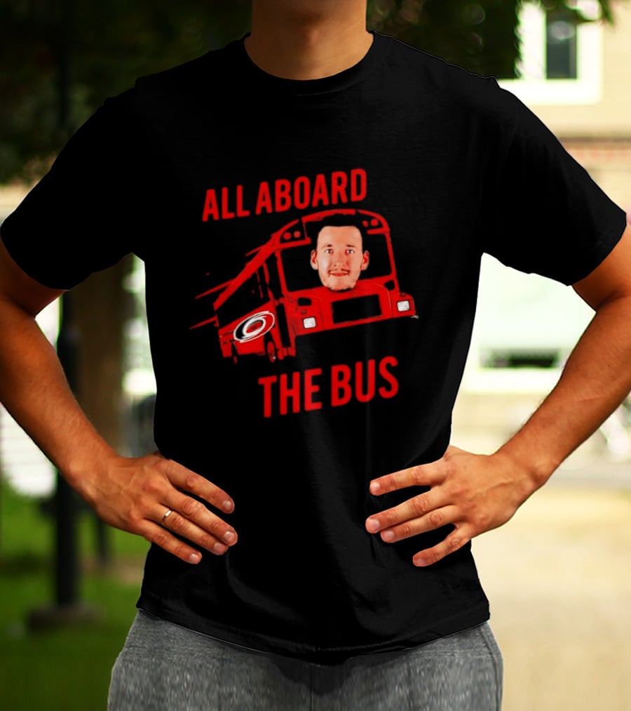 Andrei Svechnikov All Aboard The Bus Carolina Hurricanes NHL Hockey Player T-Shirt
