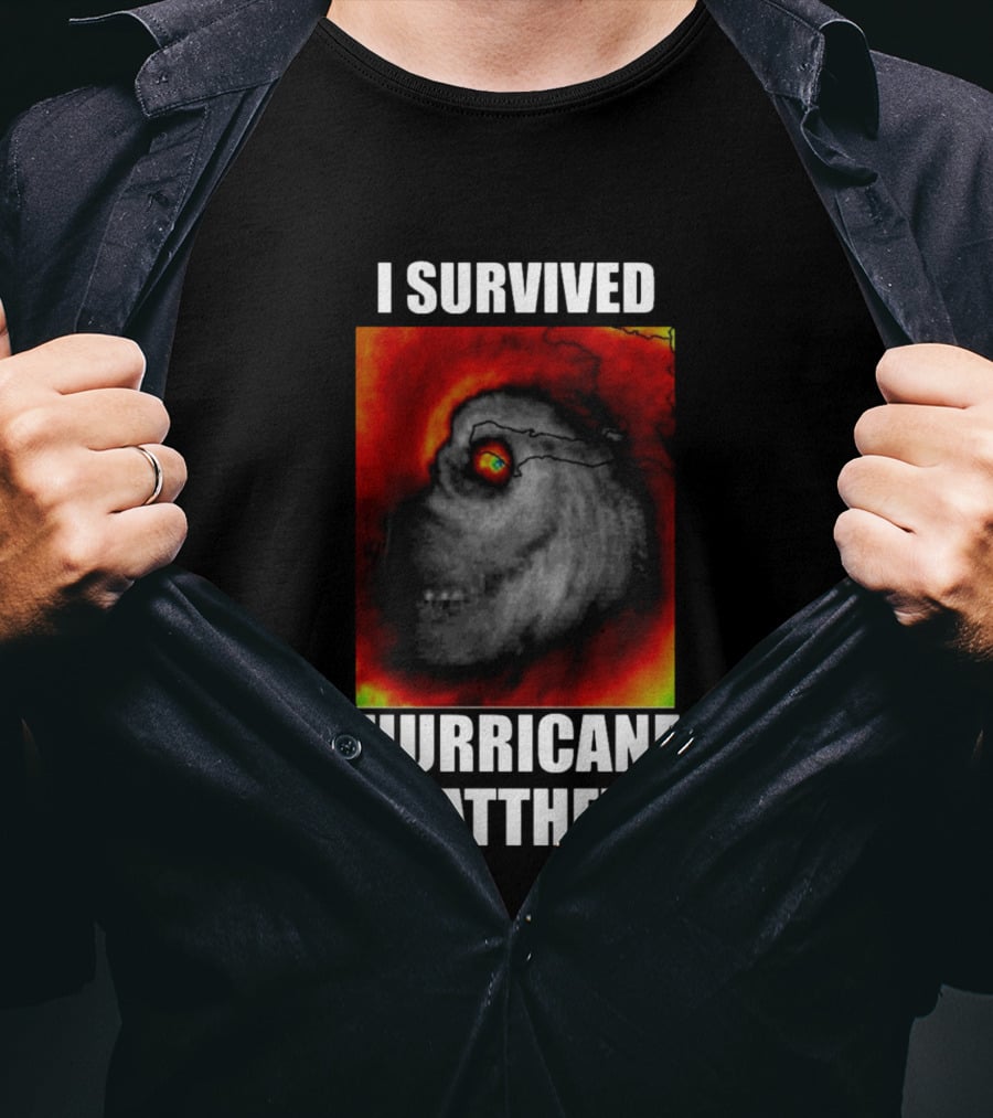 I Survived Hurricane Matthew Weather Satellite T-Shirt