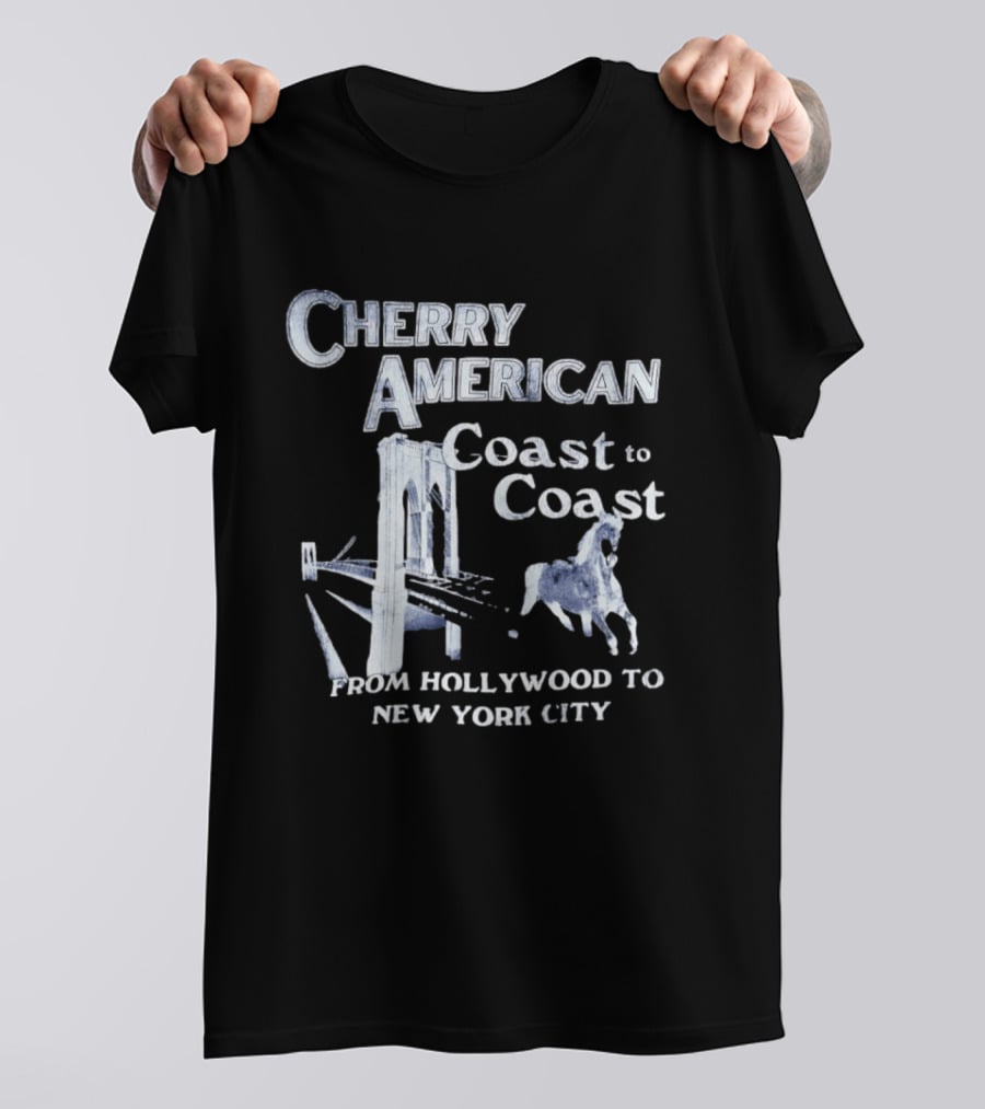 Cherry American Coast To Coast Hollywood New York City T-Shirt