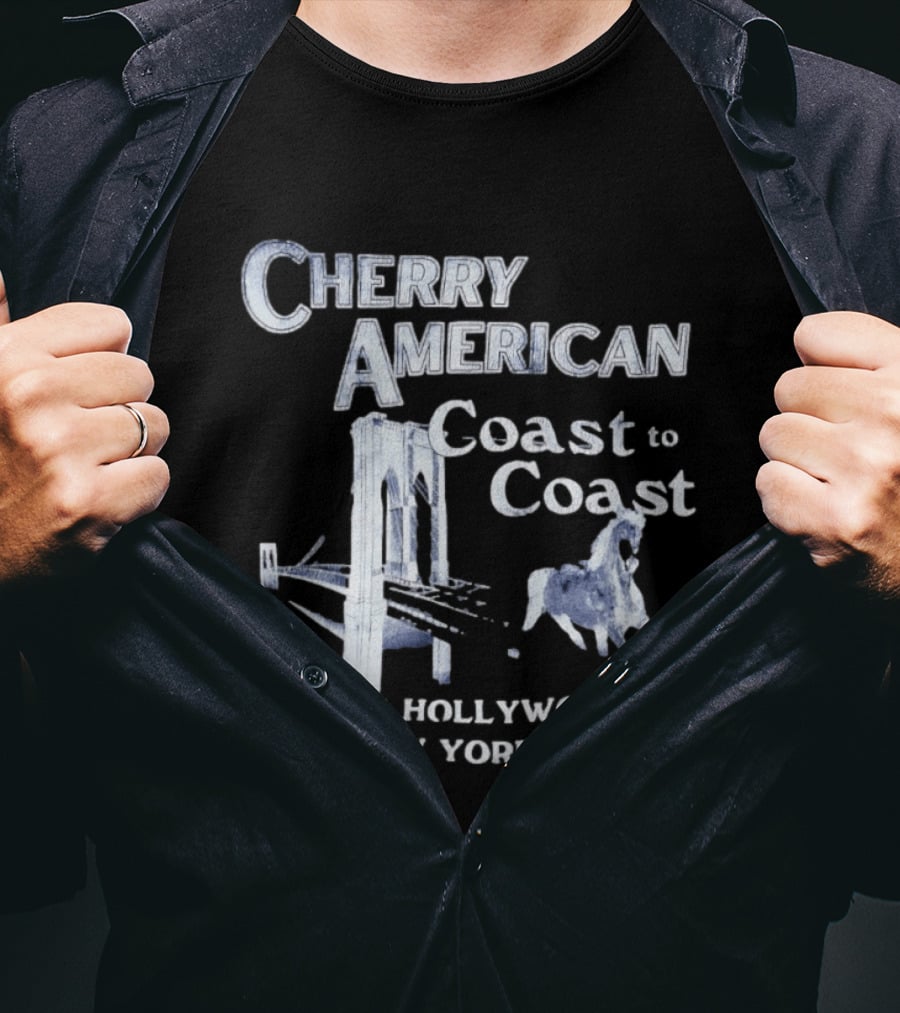 Cherry American Coast To Coast Hollywood New York City T-Shirt