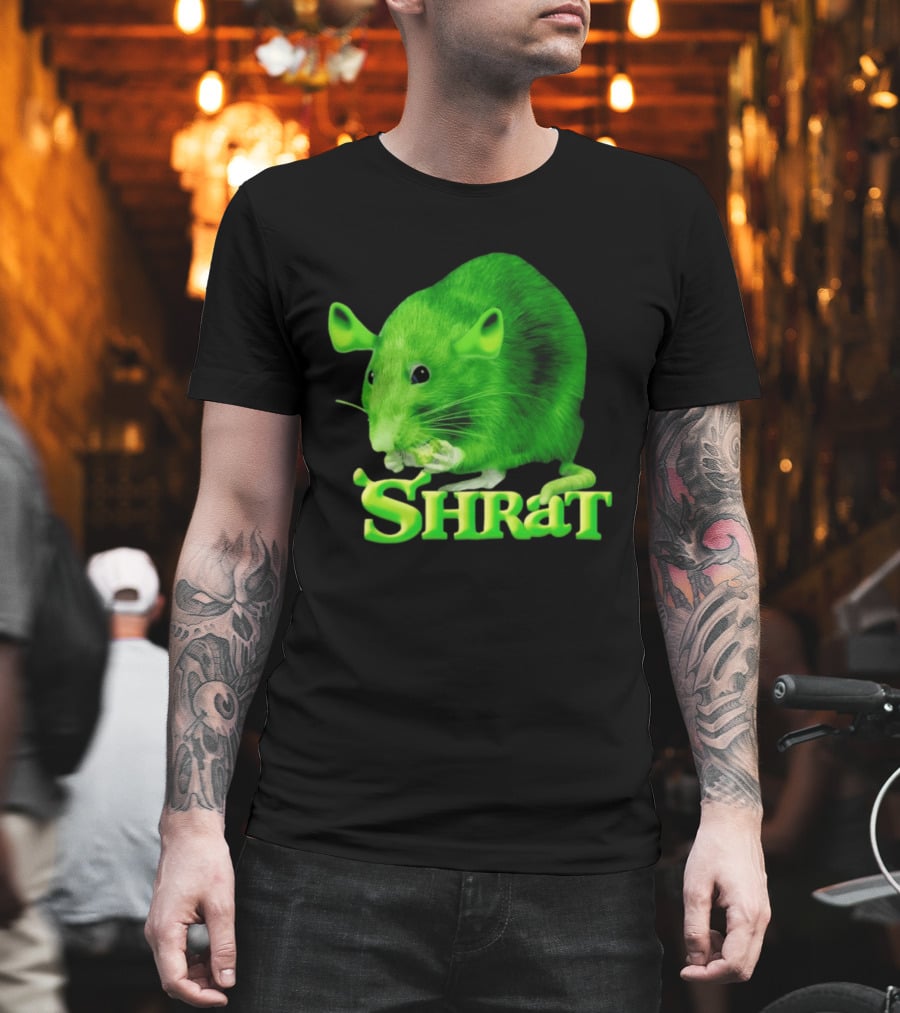 Shrat Chaos Potato Meme Shrek Rat Green Rodent Hybrid T-Shirt
