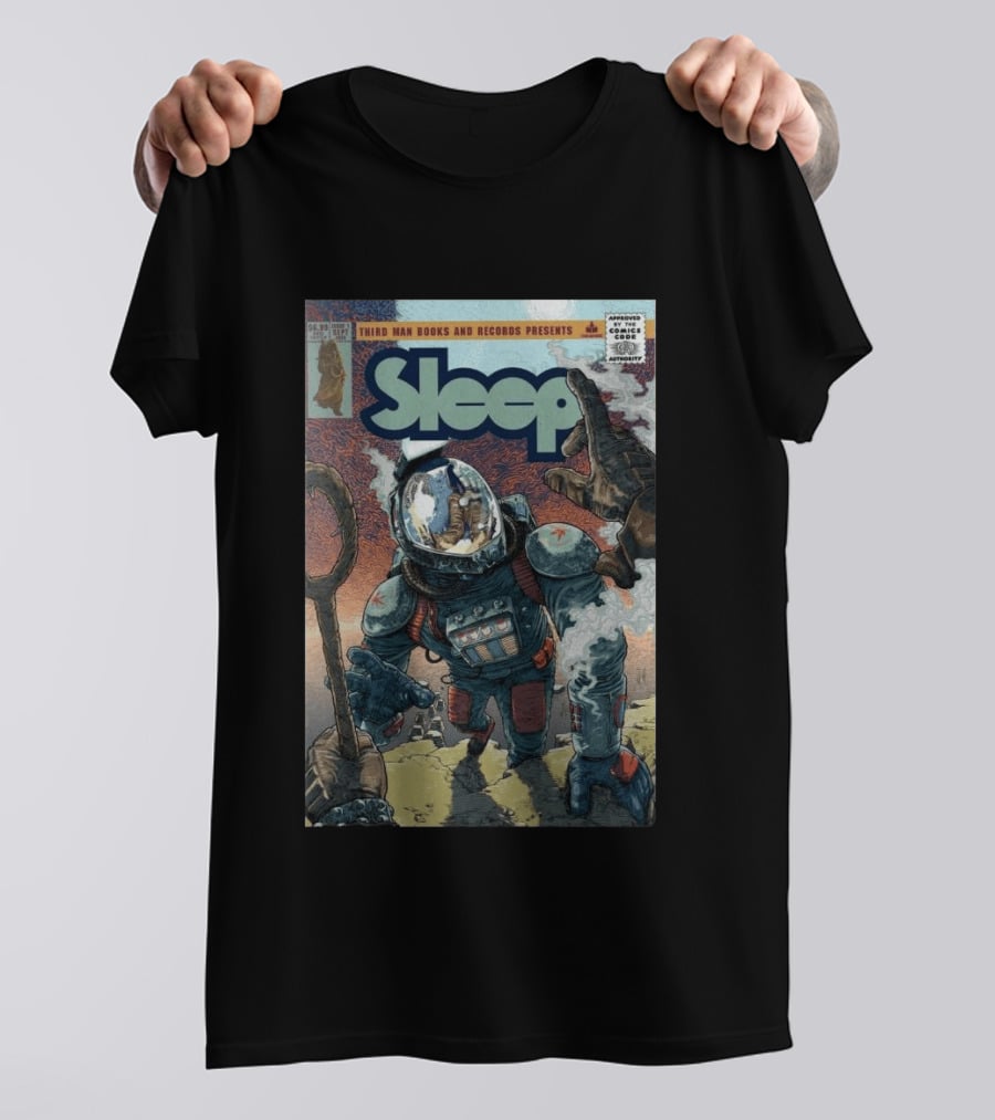 Third Man Records Sleep Comic Astronaut And Snake Cover Rich Tommaso T-Shirt