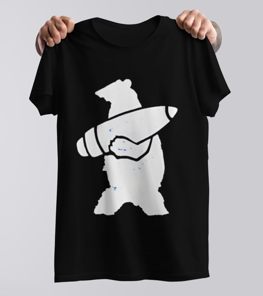 Bear Holding Artillery Shell Military Corporal T-Shirt