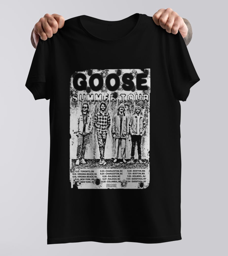 Goose Summer Tour 2026 Toronto Virginia Beach New York Charleston Raleigh Columbia Boston Holmdel Saratoga T-Shirt