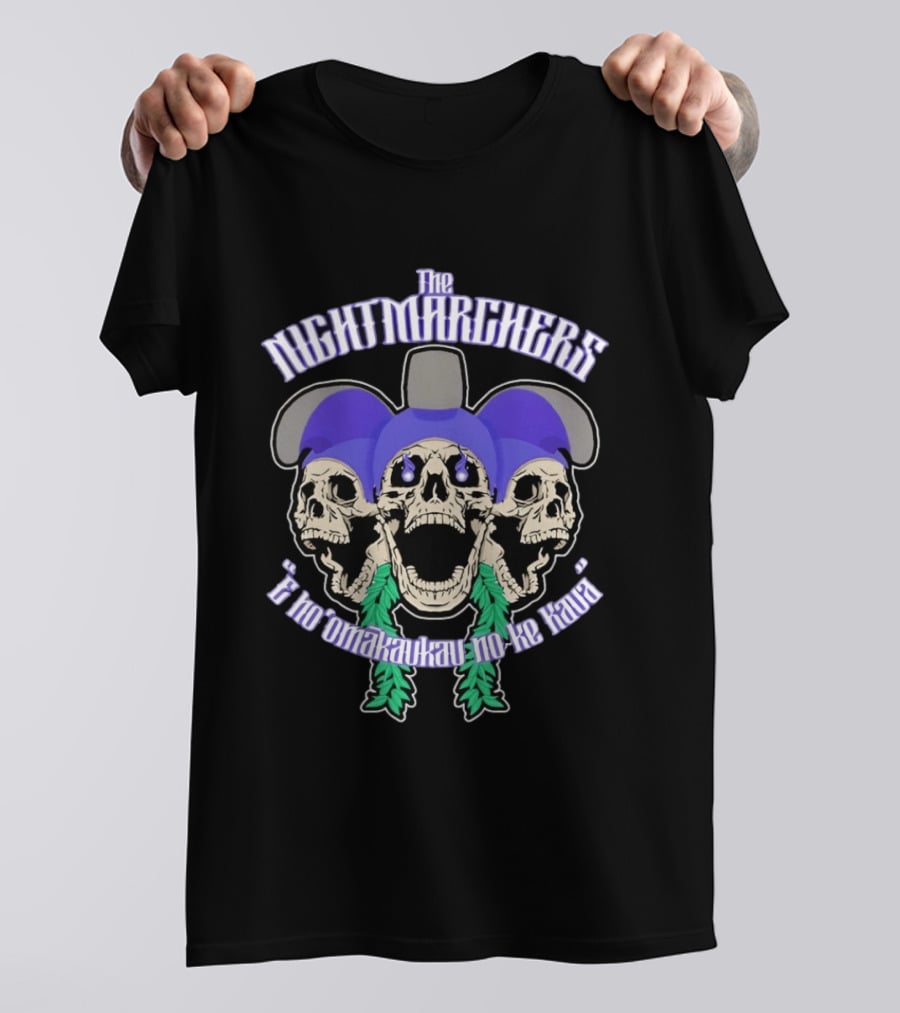 The Nightmarchers Huaka'ipo Skull "E No'Omakaukau No Ke Kaua T-Shirt
