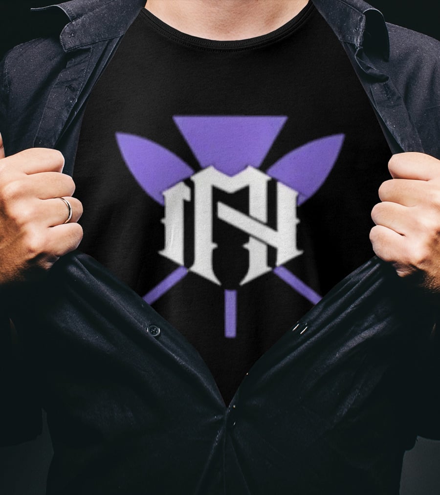 The Nightmarcher NH Purple And White Symbol With Spears T-Shirt