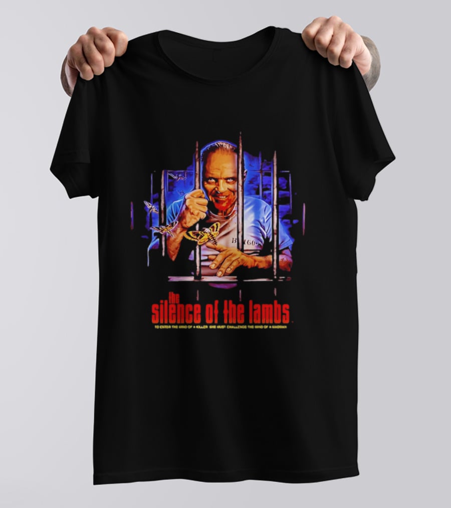 The Silence Of The Lambs Hannibal Lecter Anthony Hopkins Barbed Window Moth T-Shirt