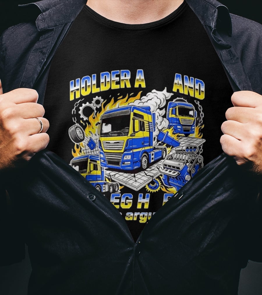 Holder Afstand Jeg Har 40 Tons Argumenter Med Lastbil Illustrationer T-Shirt