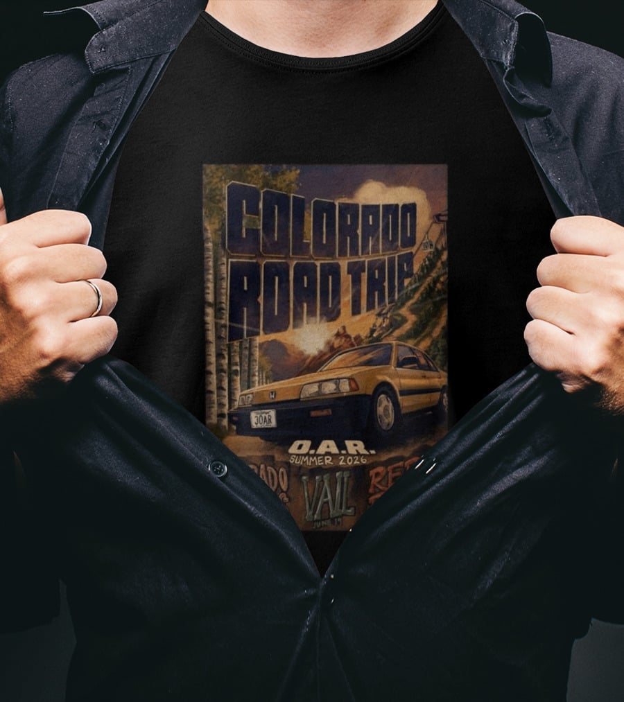 Colorado Road Trip O.A.R Summer 2026 Tour Colorado Springs Vail Red Rocks June 19 20 T-Shirt