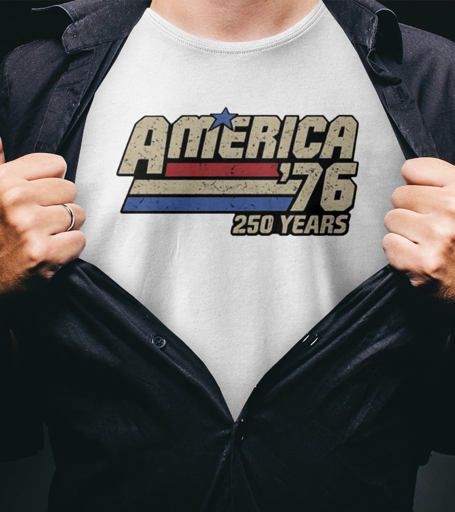 America '76 Vintage Patriotic 250 Years Celebration T-Shirt