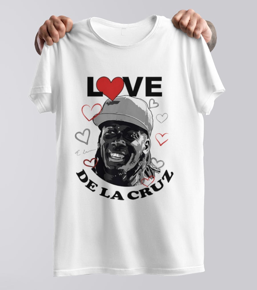 Love Heart Design Elly De La Cruz Cincinnati Reds Baseball T-Shirt