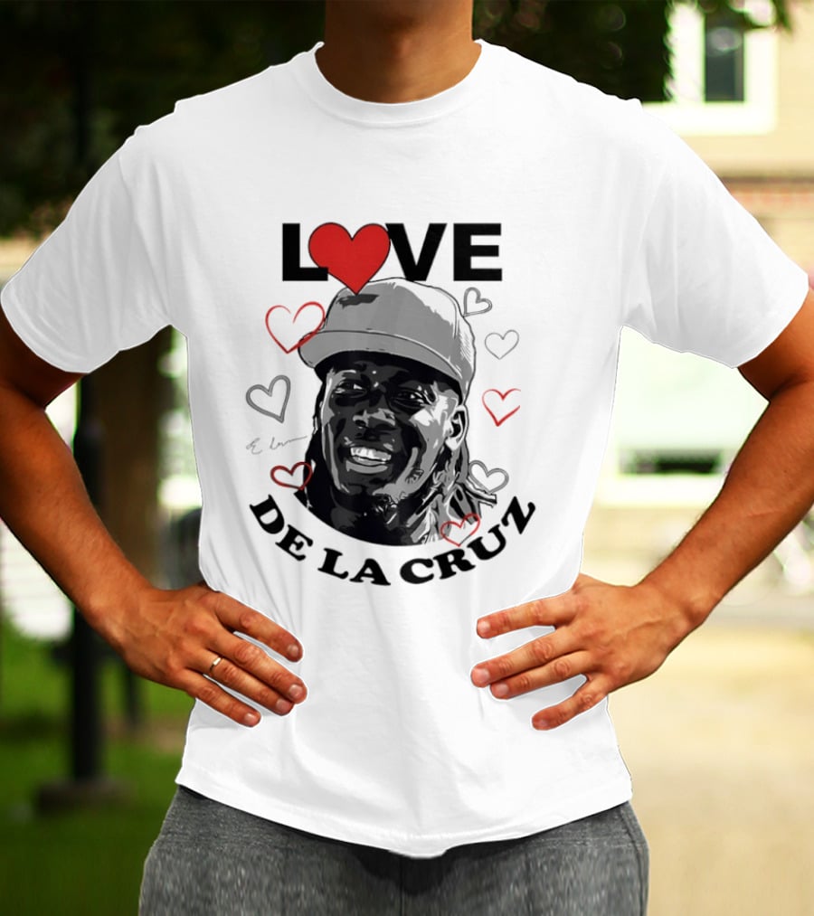 Love Heart Design Elly De La Cruz Cincinnati Reds Baseball T-Shirt